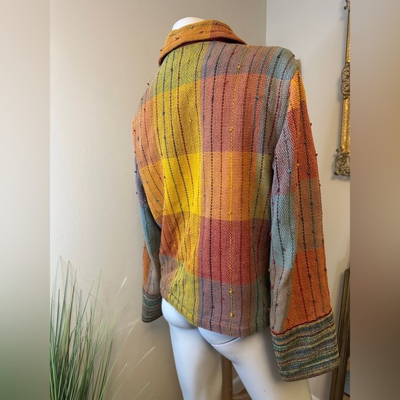 Travelsmith Womens Funky Jacket Petite M Carpet Tapestry Bright Colors - Picture 4 of 10